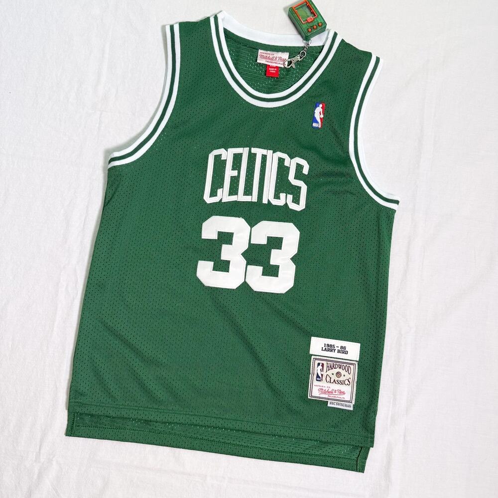 Larry Bird Stitched Celtics Mitchell & Ness NBA Jersey - Youth XL